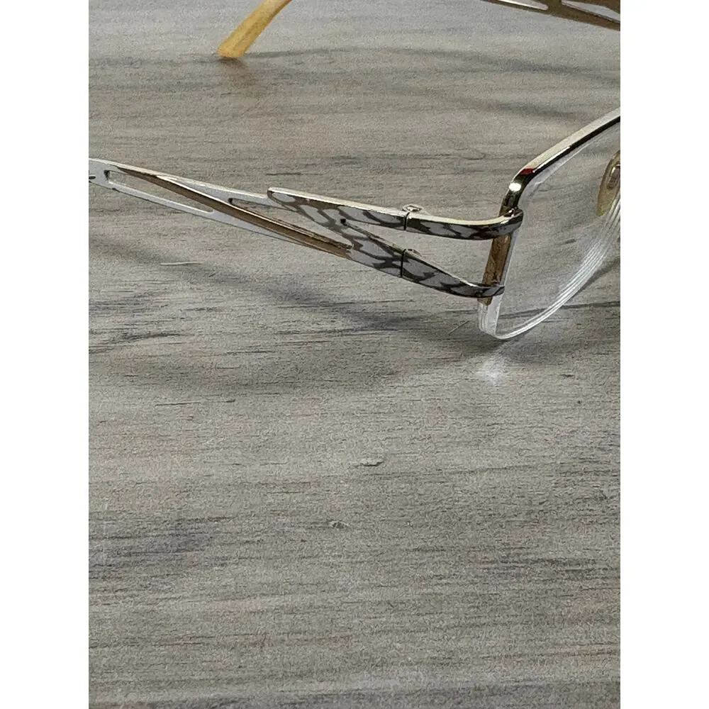 Cazal Semi-Rimless‎ Eyeglasses Gold Vintage Germany Women's Frames-EUC